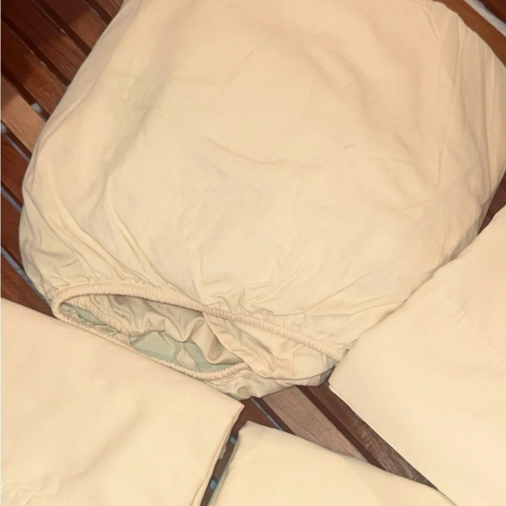 Ralph Lauren Dunham Buttercream Yellow 4pc full double sateen cotton Sheet Set